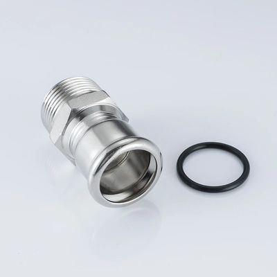 Good price 304 316L ステンレス鋼プレスパイプフィッティング 水や空気供給のための男性アダプター オンライン